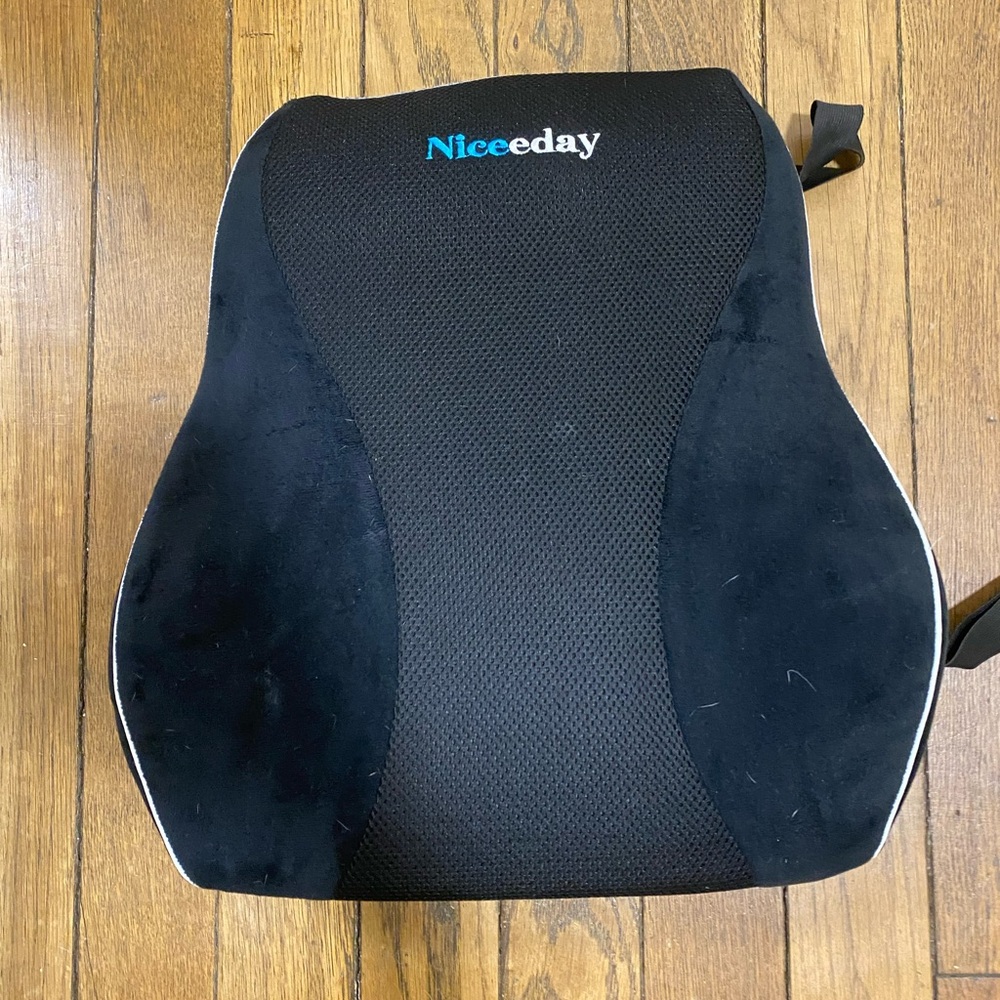 Black Lumbar Support Cushion by Niceeday